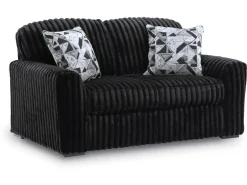 Midnight Madness Sofa & Loveseat In Onyx