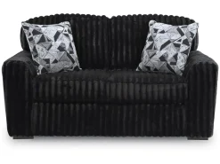 Midnight Madness Sofa & Loveseat In Onyx