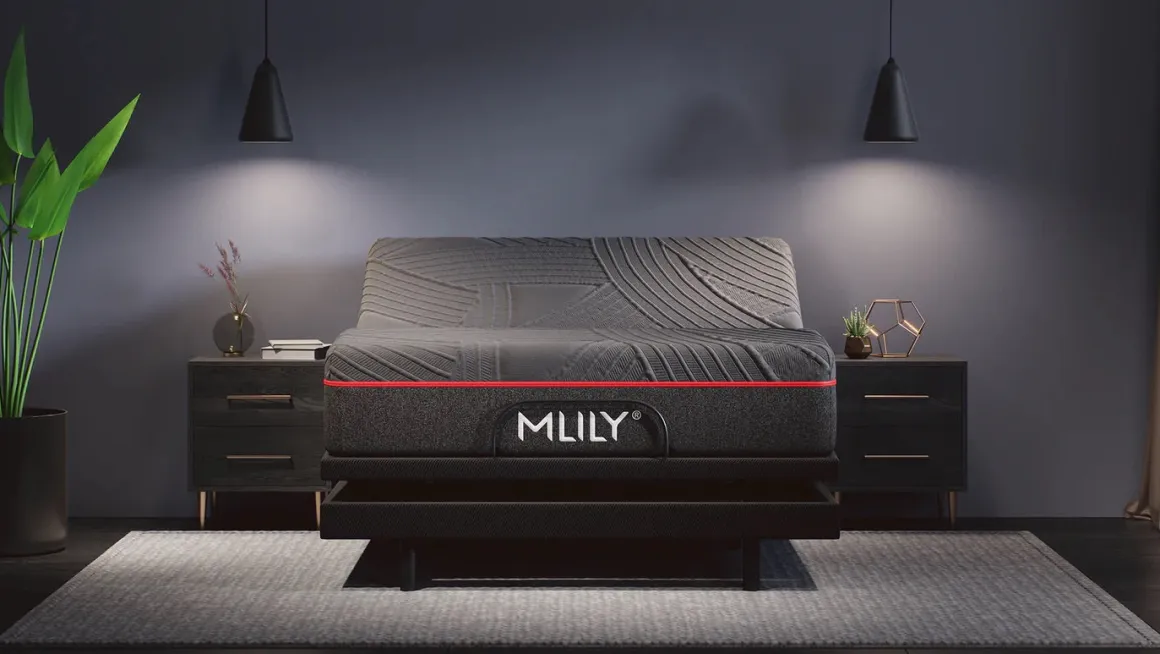 Mlily 11.5 Inch Powercool Medium Mattress & Adjustable Foundation, Queen