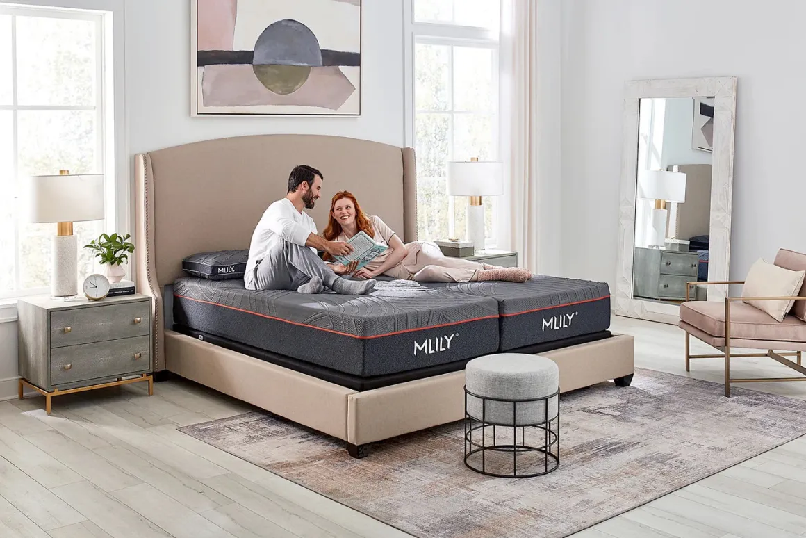 Mlily 11.5 Inch Powercool Medium Mattress & Adjustable Foundation, Queen