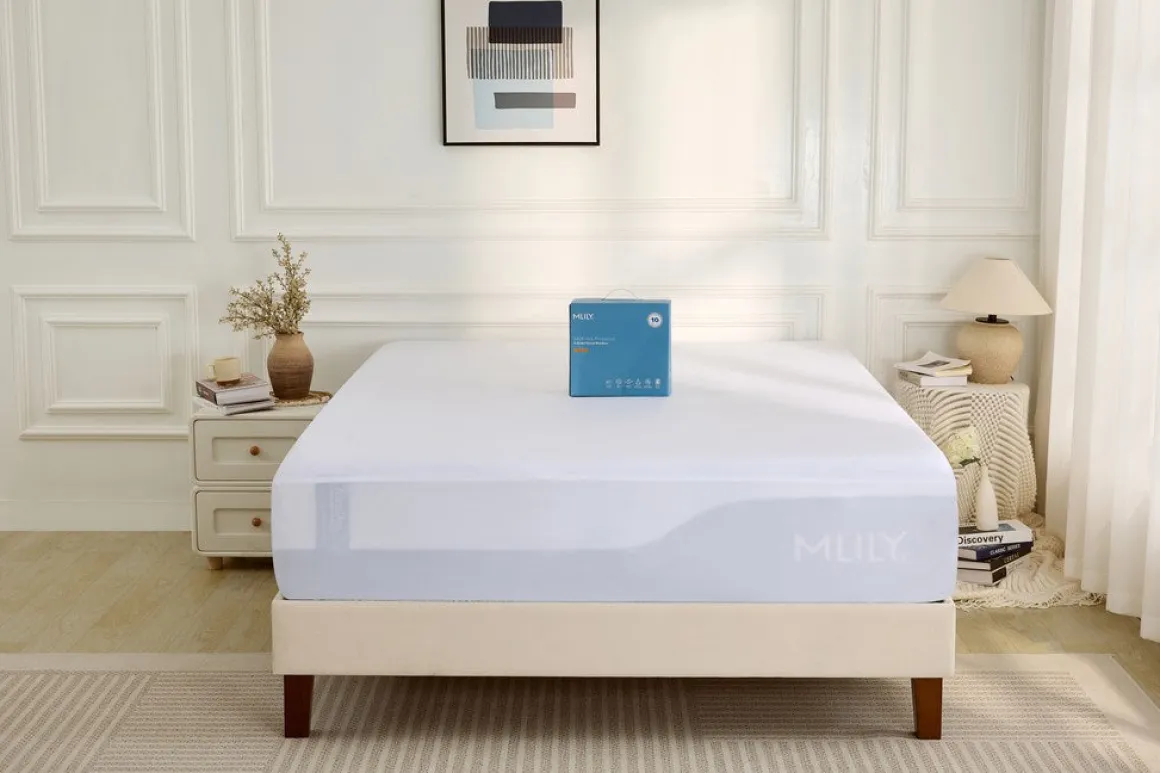 Mlily 5-Sided Rayon Bamboo Mattress Protector, Twin