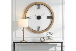 Montecito Wall Clock In Brown