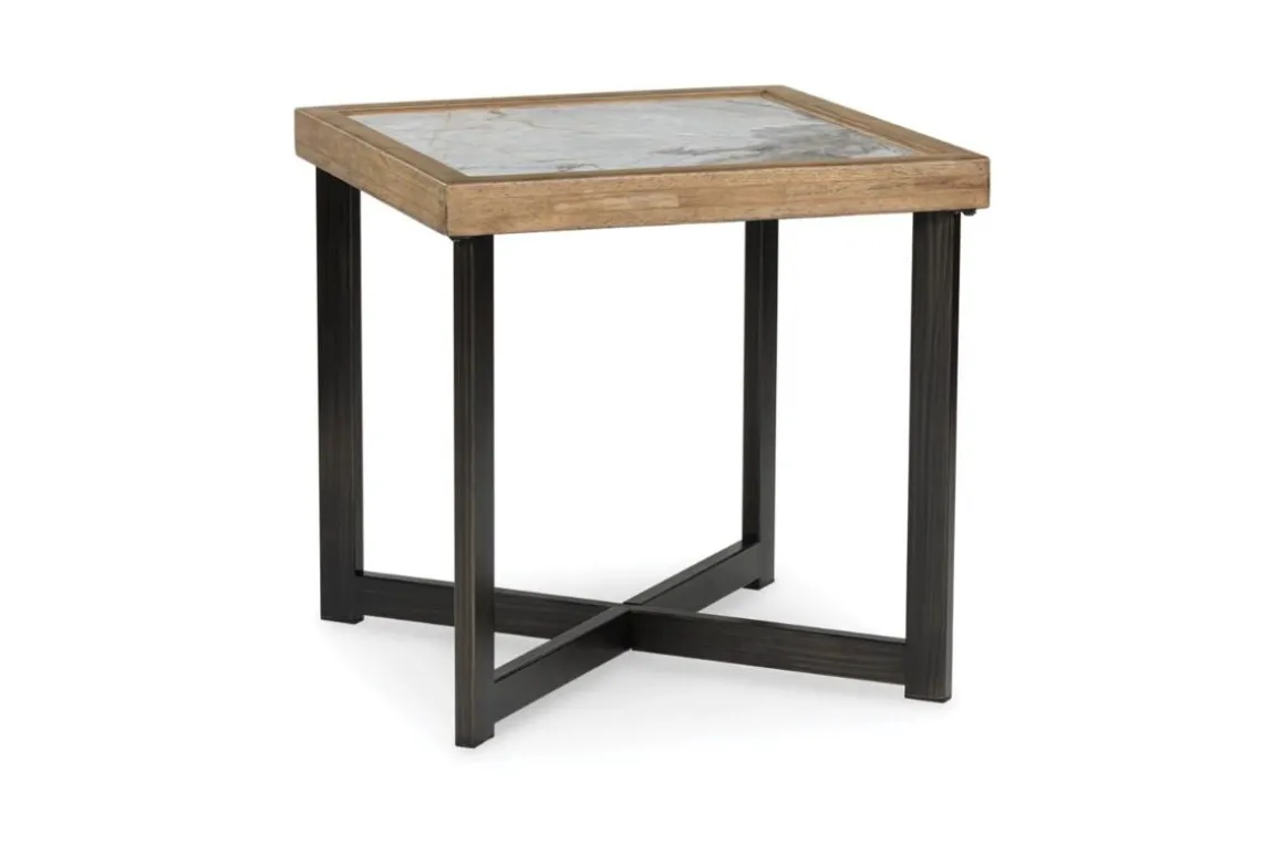 Montia End Table In Brown/Black/Gray