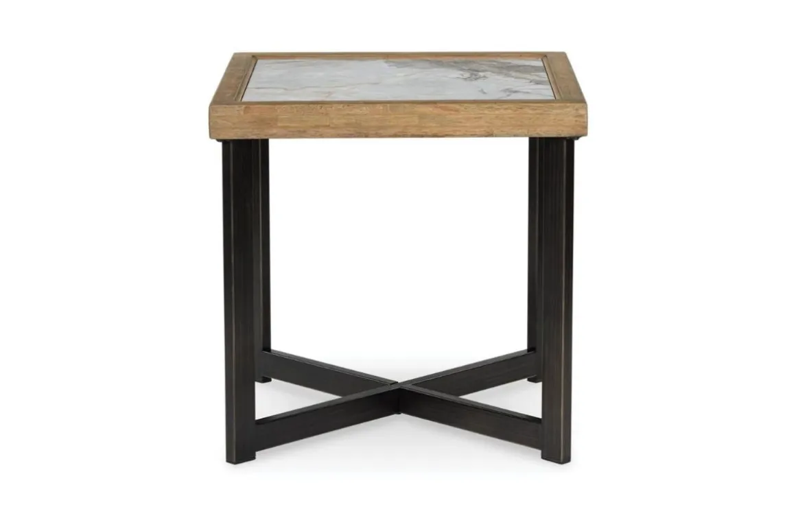 Montia End Table In Brown/Black/Gray