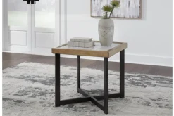 Montia End Table In Brown/Black/Gray