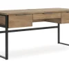 Montia Office Desk In Brown/Gray