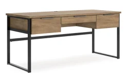 Montia Office Desk In Brown/Gray