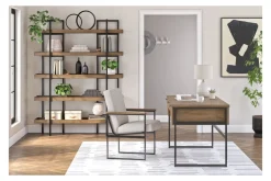 Montia Office Desk In Brown/Gray