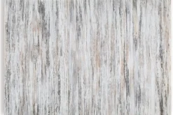 Nace Abstract Rug In Gray/Taupe/White, 5’ X 7’