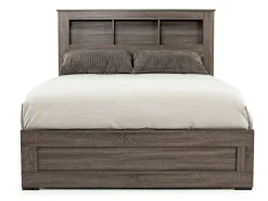 Naialyn Bookcase Bed In Gray, Full
