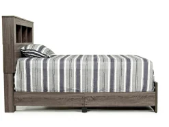 Naialyn Bookcase Bed In Gray, Full