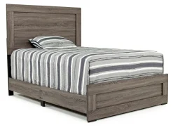 Naialyn Panel Bed In Gray, Full