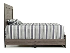 Naialyn Panel Bed In Gray, Full