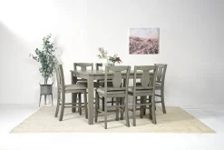 Napa Counter Height Extendable Dining Table & 6 Stools In Brown