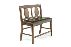 Napa Counter Height Extendable Dining Table, 4 Stools & Bench In Brown