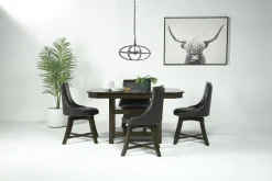 New Haven Adjustable Extendable Dining Table & 4 Chairs In Brown