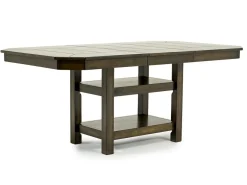 New Haven Adjustable Extendable Dining Table & 4 Chairs In Brown