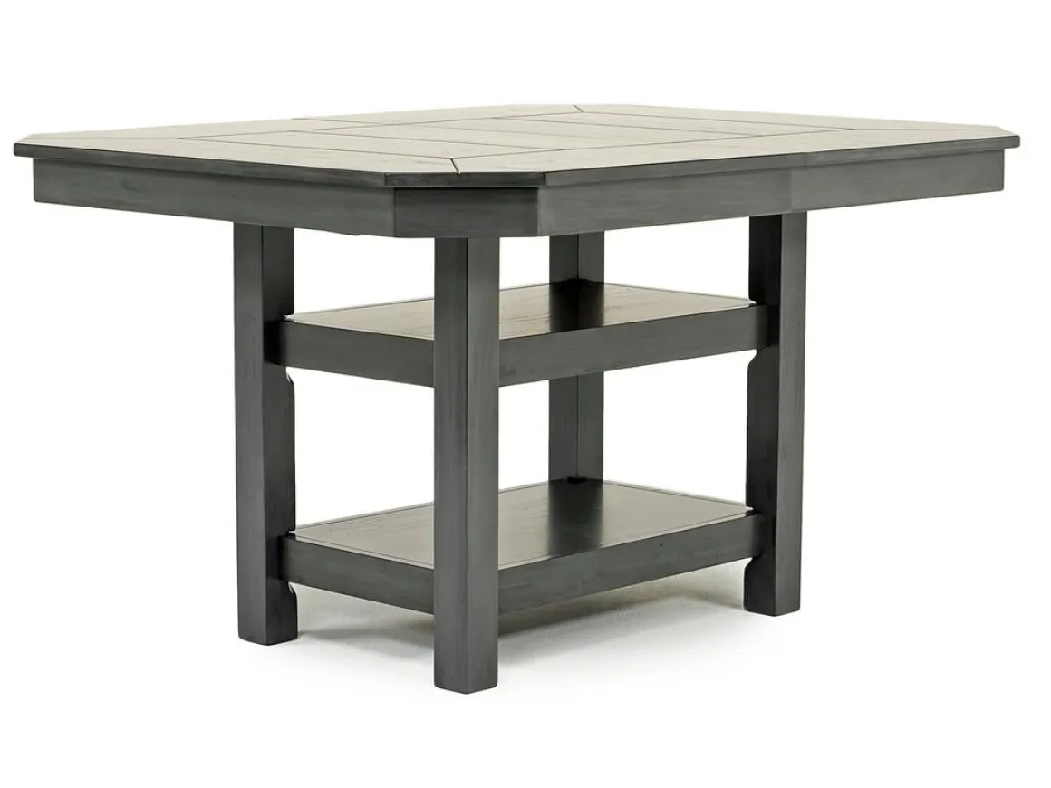 New Haven Adjustable Extendable Dining Table & 6 Chairs In Gray