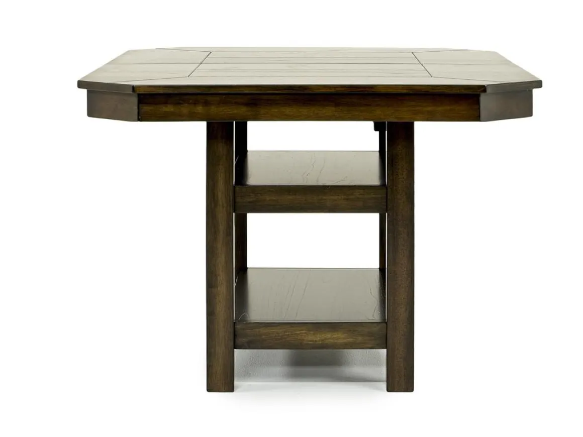 New Haven Adjustable Height Extendable Dining Table In Brown