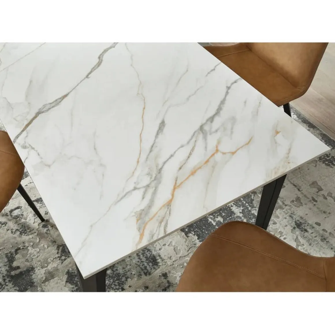 Nicoya Dining Table In Black Sintered Stone