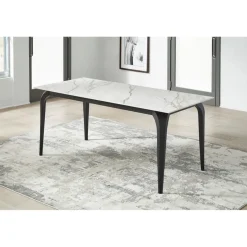 Nicoya Dining Table In Black Sintered Stone