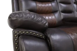 Nikko Reclining Sofa & Console Loveseat In Brown