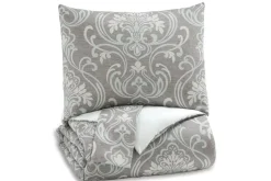 Noel Comforter Set In Gray & Tan, Queen