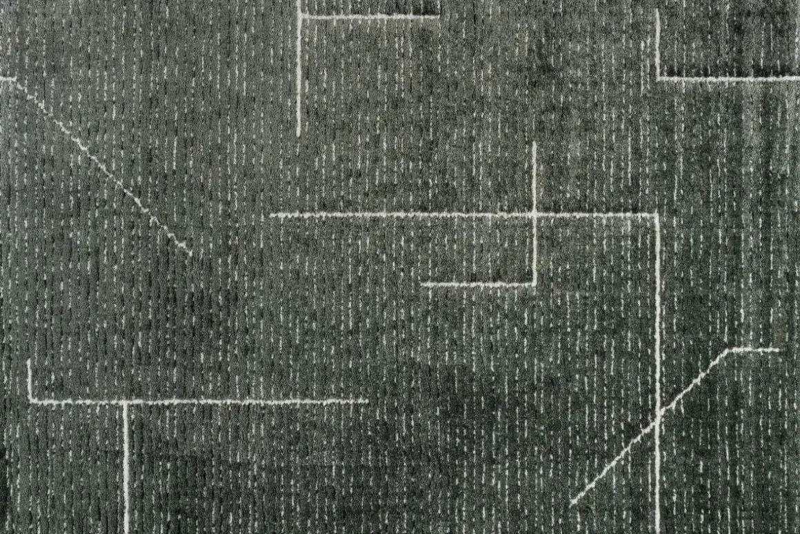 Nube Drift Rug In Forest Green, 5’ X 7’