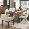 Oaklyn Dining Table, 6 Chairs & 2 Arm Chairs In Brown