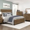 Oaklyn Panel Bed, Dresser, Mirror & Nightstand In Brown, Queen