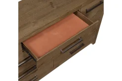 Oaklyn Panel Bed, Dresser, Mirror & Nightstand In Brown, Queen