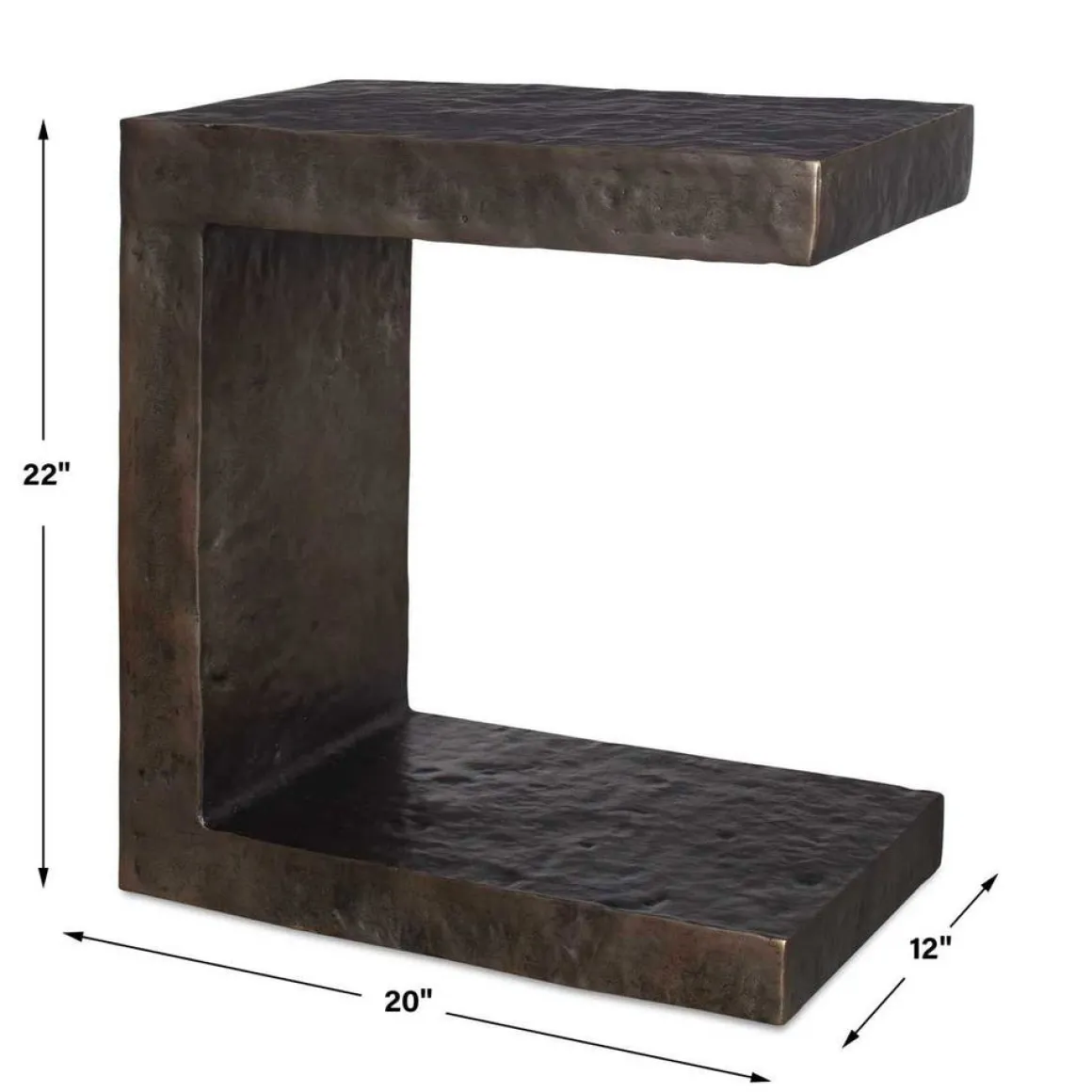 Obra Outdoor Accent Table In Bronze