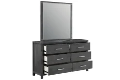 Odessa Mirror In Charcoal Gray