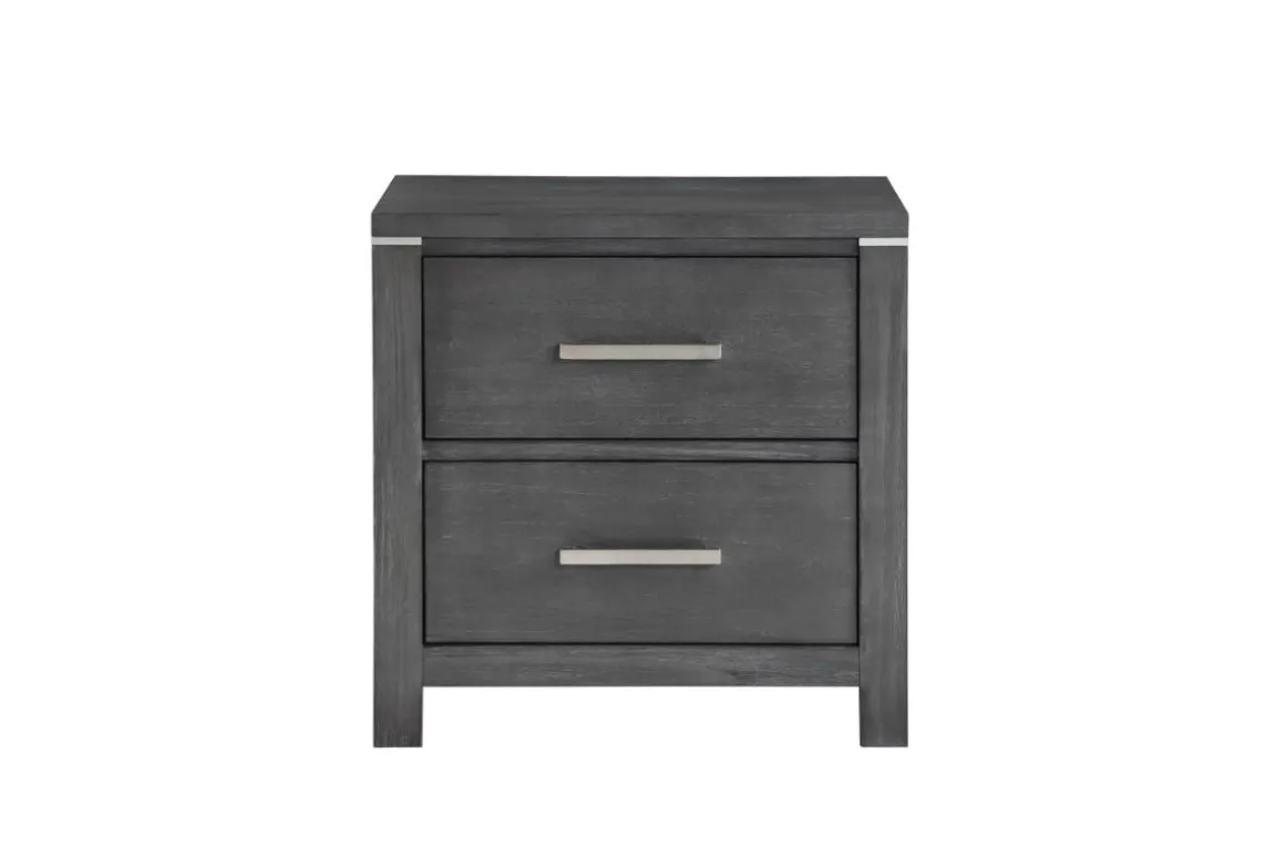 Odessa Nightstand In Charcoal Gray