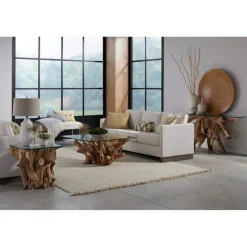 One Console Table In Warm Teak