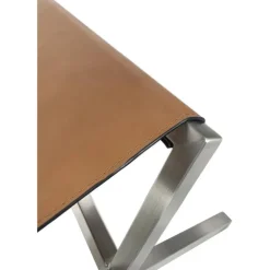 One Director'S Leather Bench In Warm Cognac