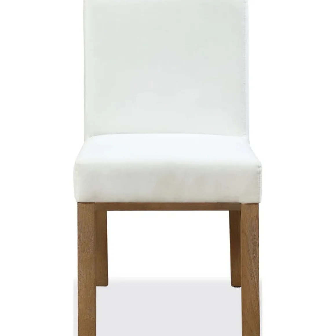 One Side Chair In Bisque, Woven Leather, Set Of 2