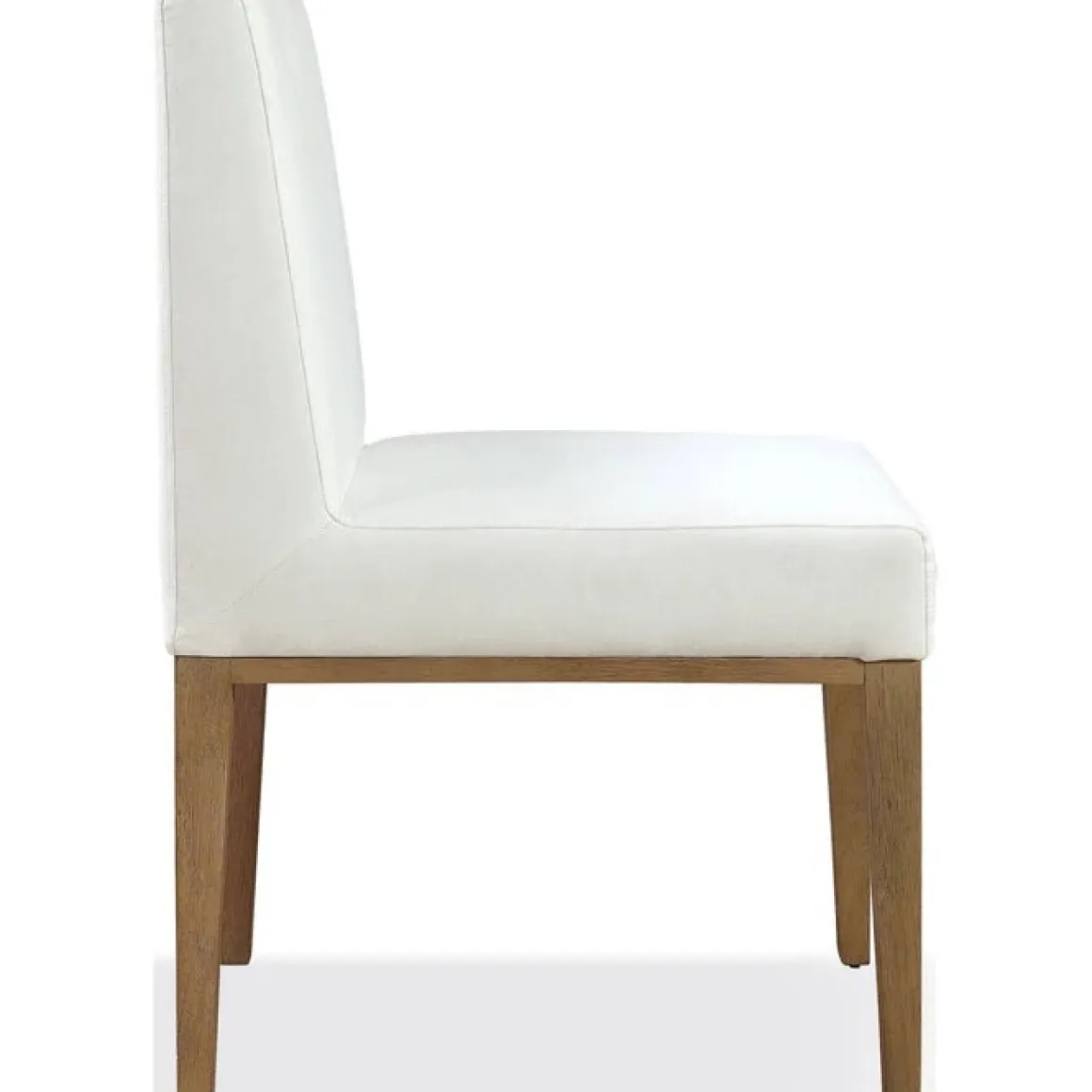 One Side Chair In Bisque, Woven Leather, Set Of 2