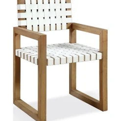 One Upholstered Arm Chair In Bisque, Set Of 2