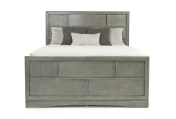Ontario Panel Bed W/ Storage In Gray, Eastern King