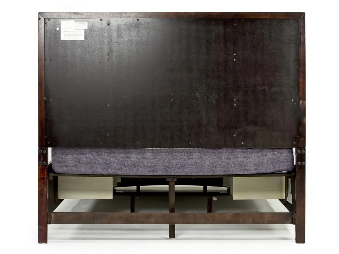 Ontario Panel Bed W/ Storage In Gray, Eastern King