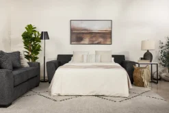 Oracle Queen Sleeper Sofa W/ Mattress In Envy Ebony, Down