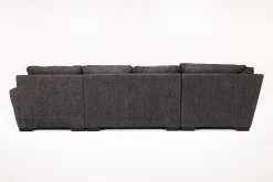 Oracle Tux Loveseat Chaise Sectional In Envy Ebony, Left Facing, Down