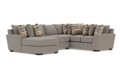 Oracle Tux Loveseat Chaise Sectional In Envy Ebony, Left Facing, Down