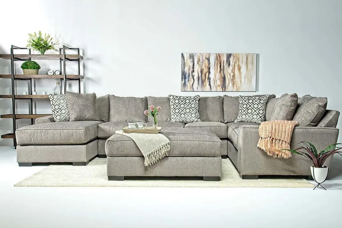 Oracle Tux Sofa Chaise Sectional, Left Facing, Down - Custom Order