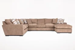Oracle Tux Sofa Chaise Sectional In Envy Ebony, Left Facing, Down