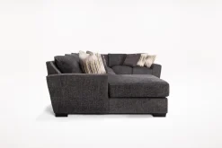 Oracle Tux Sofa Chaise Sectional In Envy Ebony, Left Facing, Down