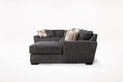 Oracle Tux Sofa Chaise Sectional In Envy Ebony, Left Facing, Down