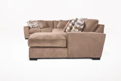 Oracle Tux Sofa Chaise Sectional In Envy Ebony, Left Facing, Down