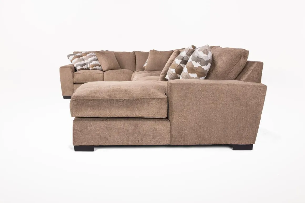 Oracle Tux Sofa Chaise Sectional In Envy Ebony, Left Facing, Down